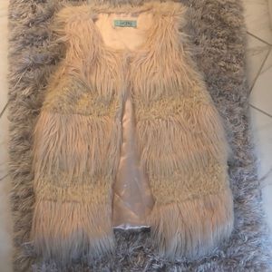 Karlie off white fur vest